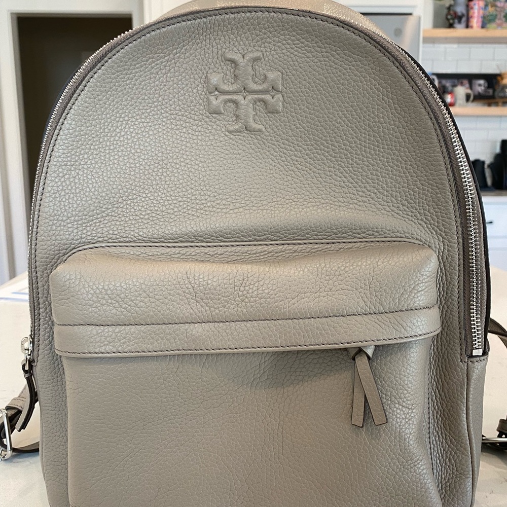 tory burch grey backpack